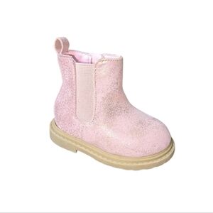 Wonder Narion Pink Shimmer & Floral Zip Up Little Kids Boots